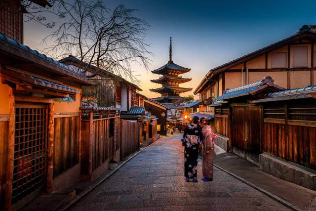 a road in kyoto