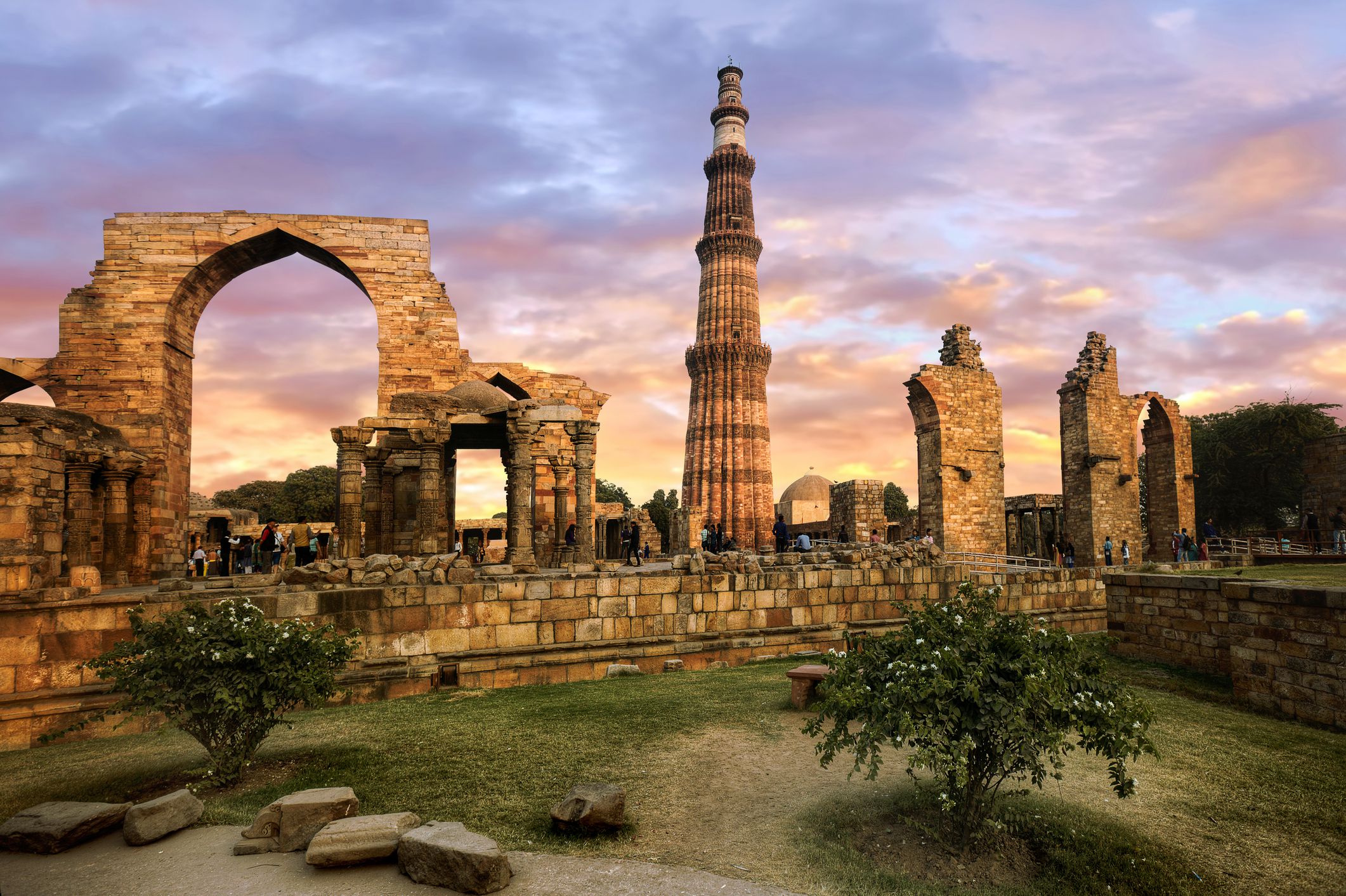 Qutab Minar, tallest brick minarets in the world